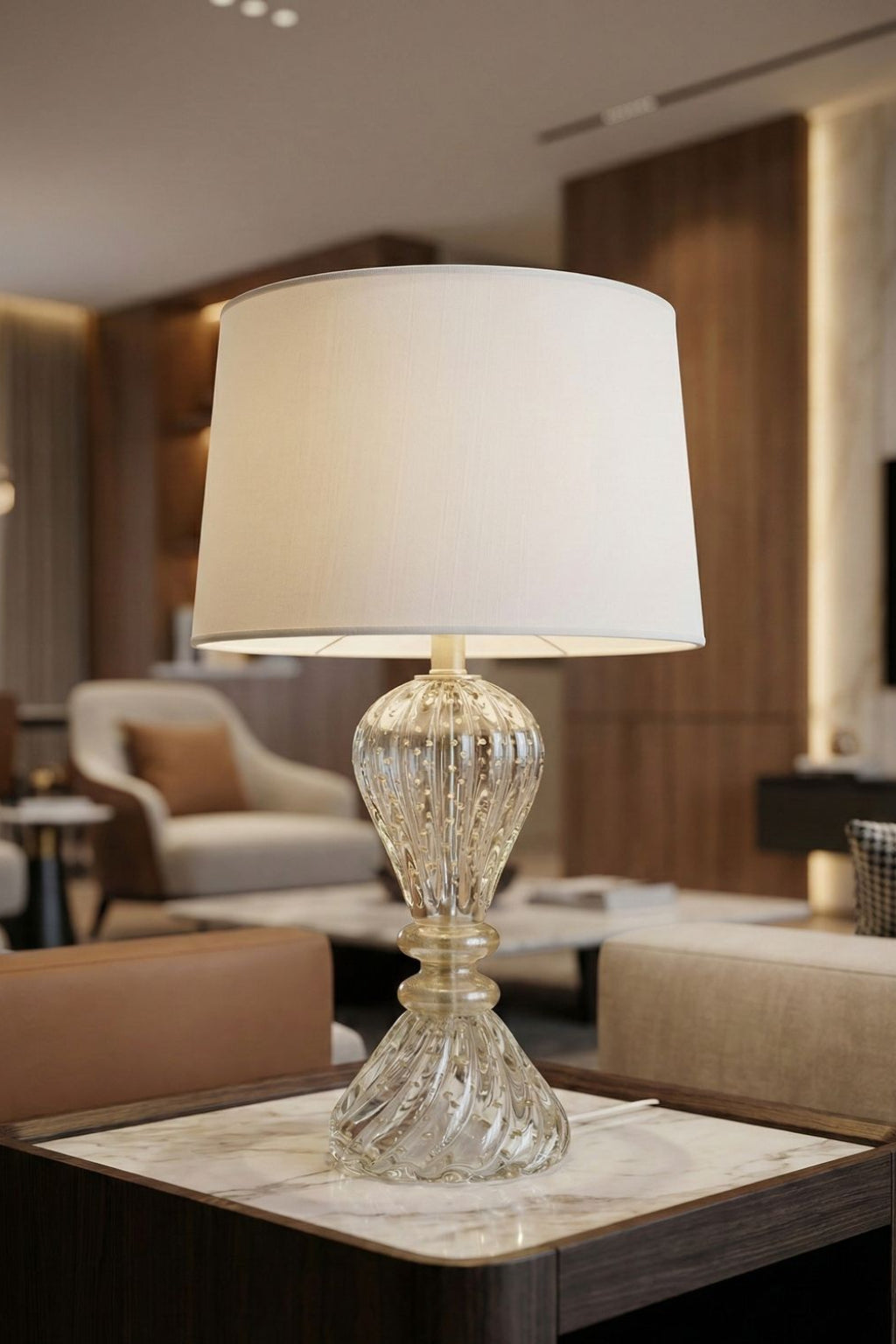 ABAJUR EM MURANO VENEZA - 60x35cm