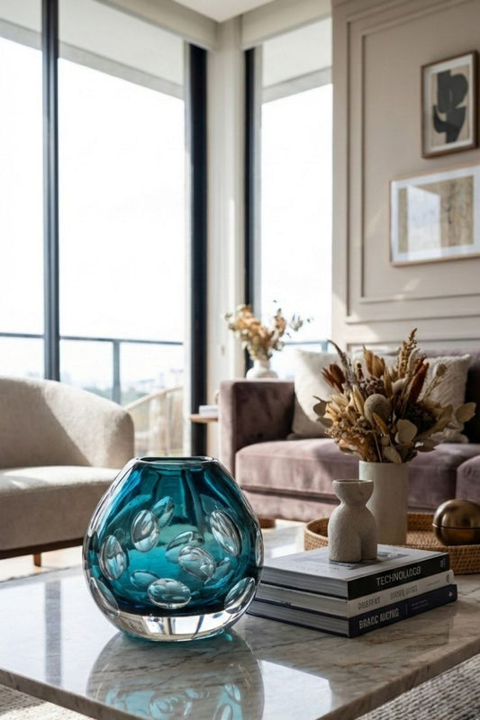 VASO EM MURANO ACQUA - 22x24