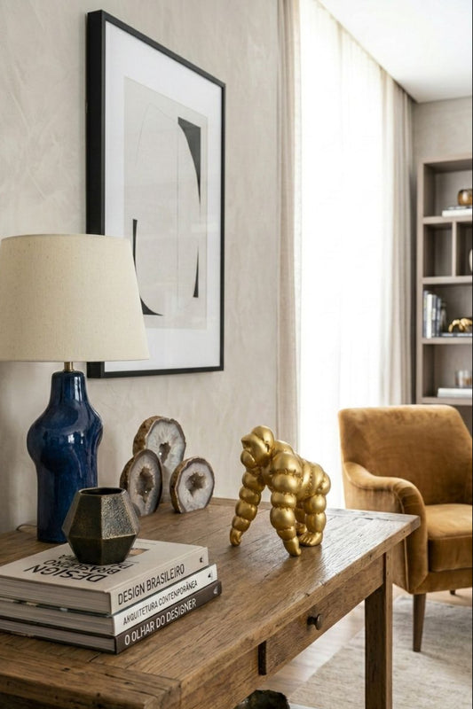 ESCULTURA PRIMATUS DOURADO - 27x24