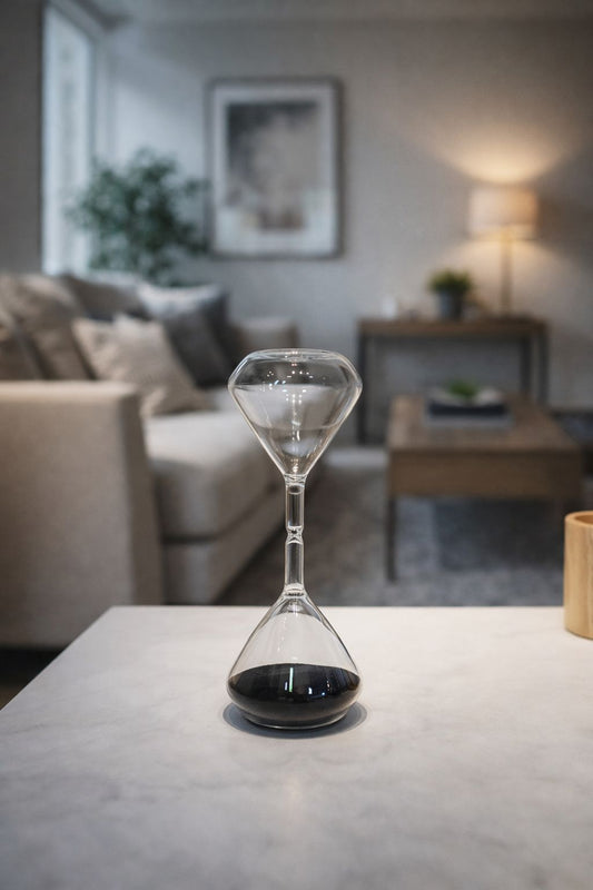 AMPULHETA TEMPO NERO - 21x8