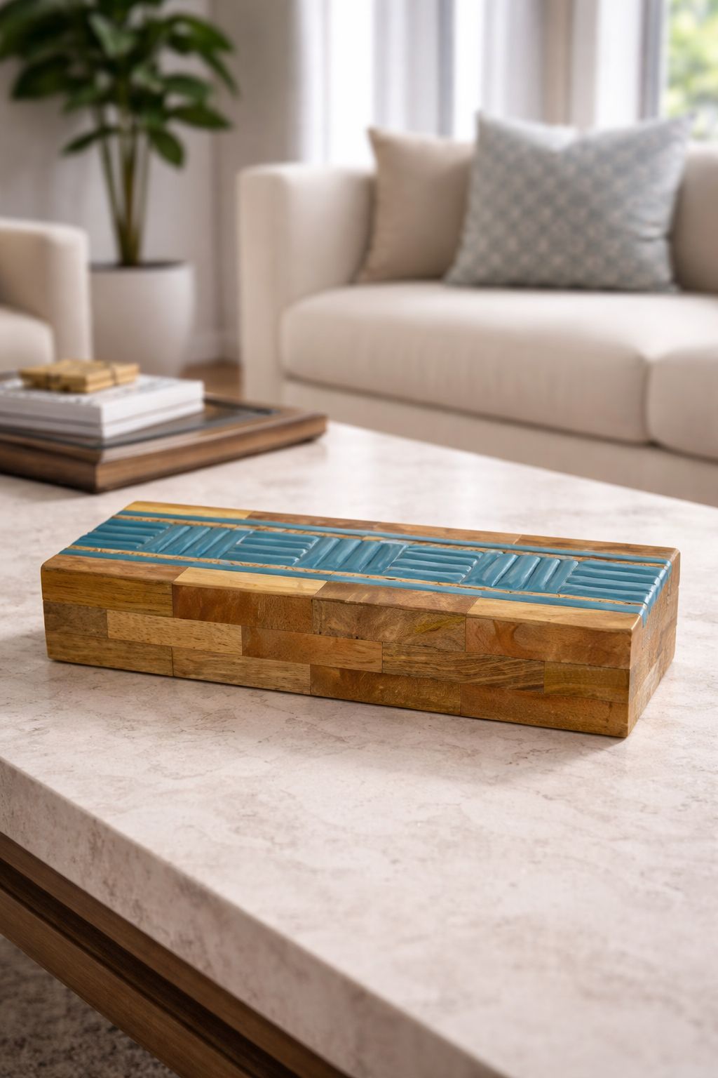 CAIXA DECORATIVA BLU - 30x10