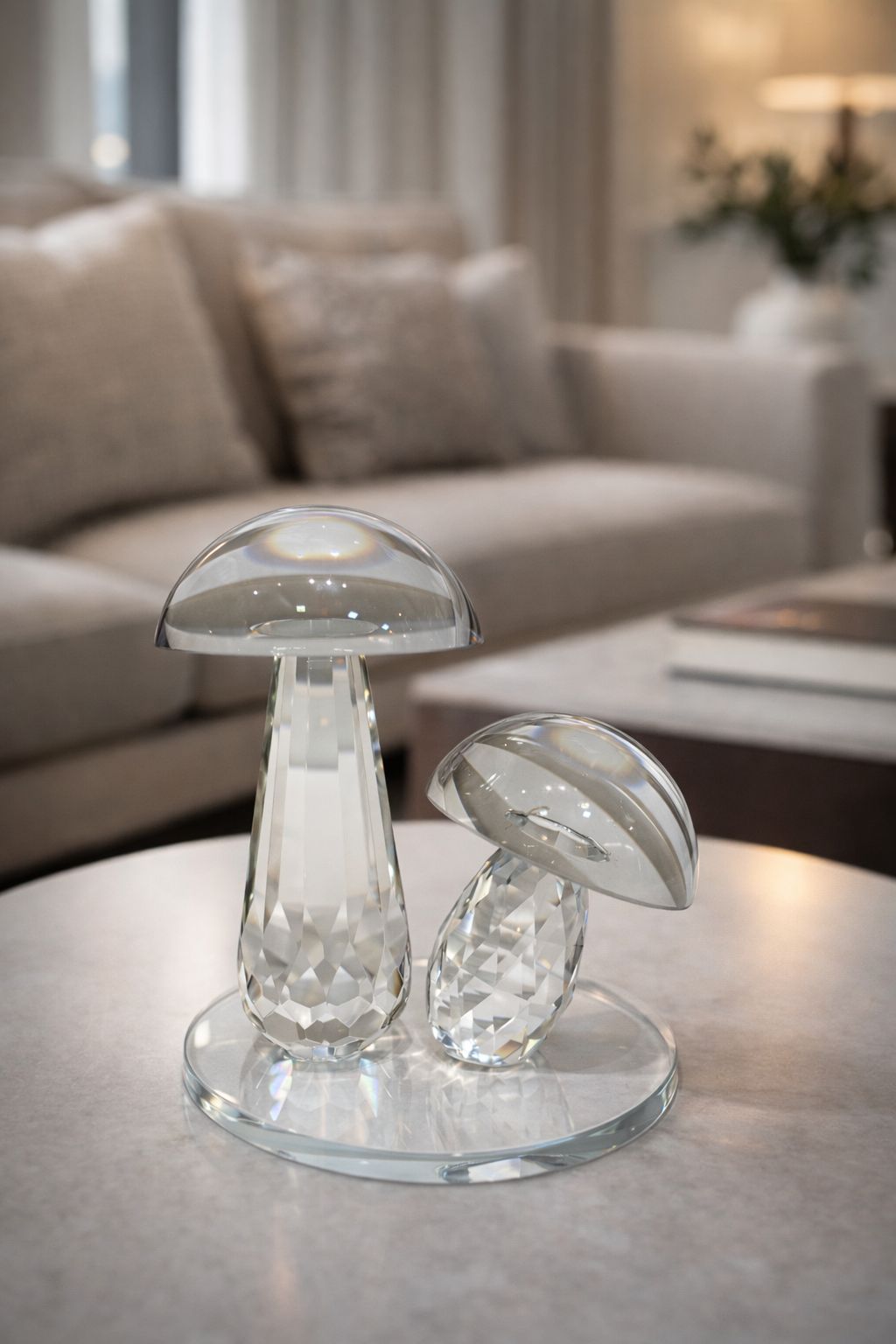 ESCULTURA LUMINA EM CRISTAL - 15x14