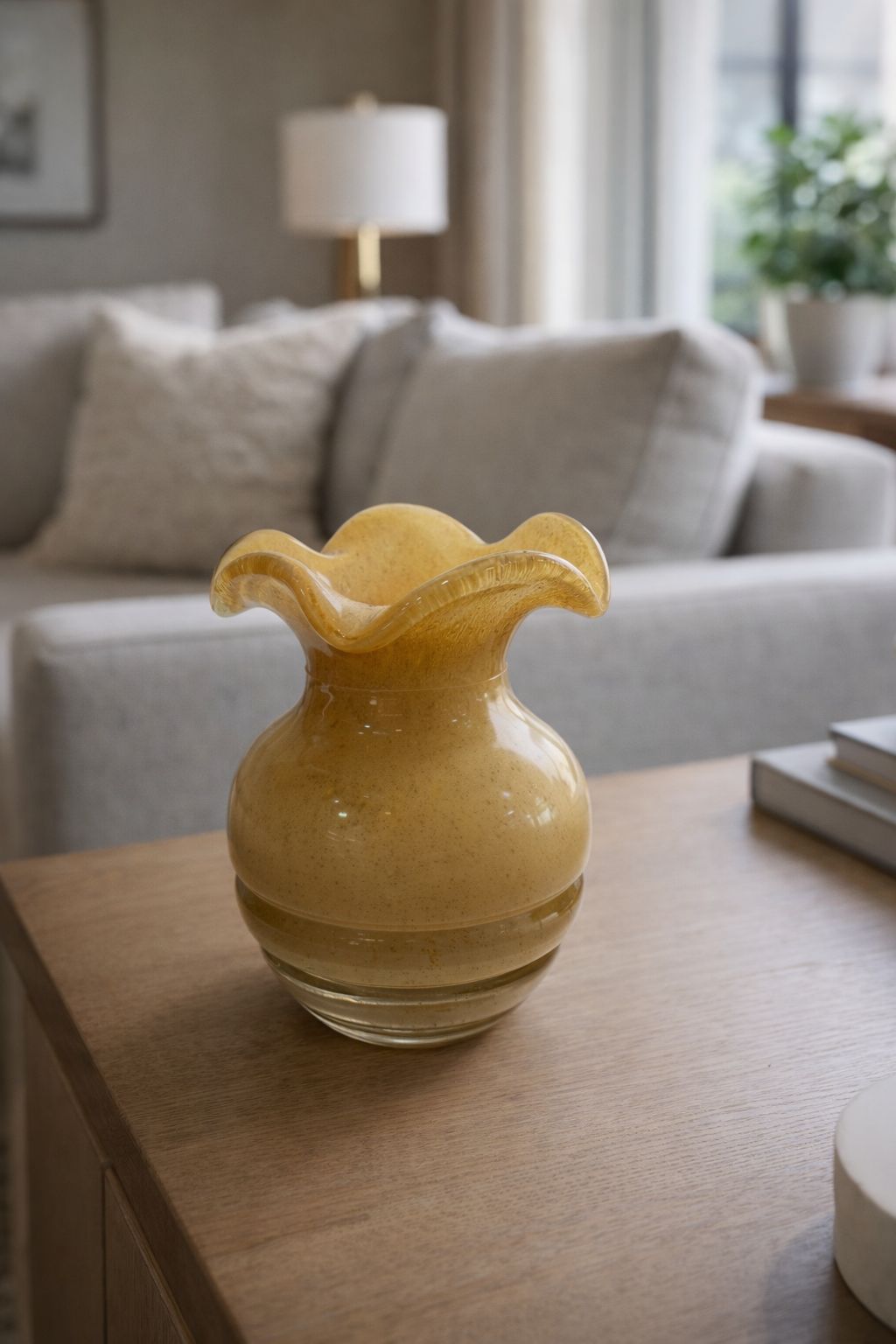 VASO EM MURANO GIALLO - 16x13