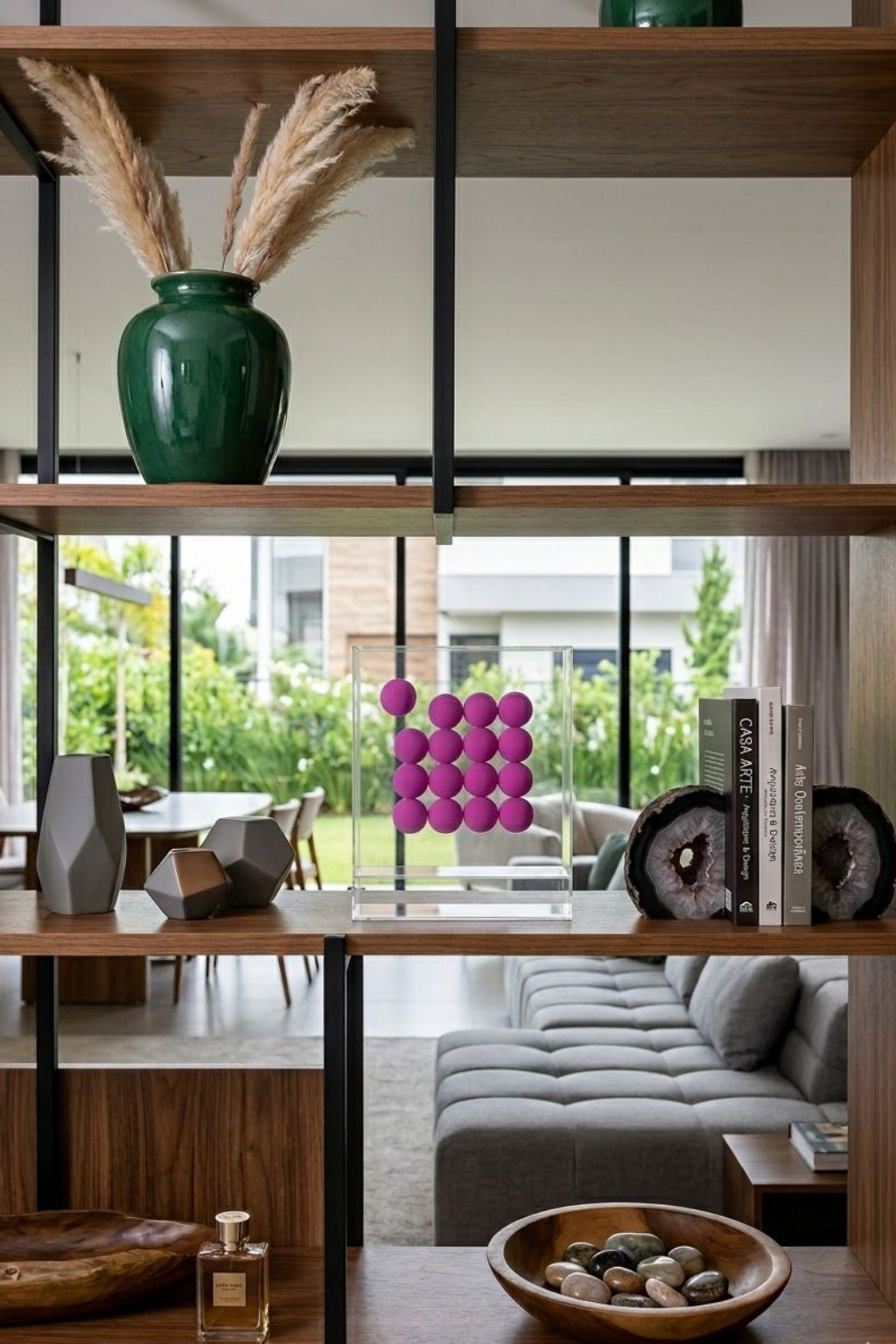 ESCULTURA EM ACRÍLICO PINK DOT - 30x24