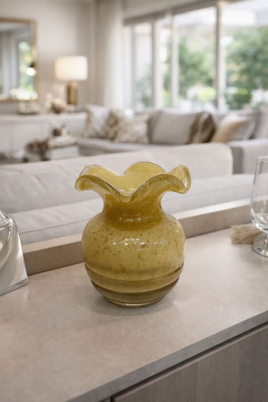 VASO EM MURANO GELB - 15x13