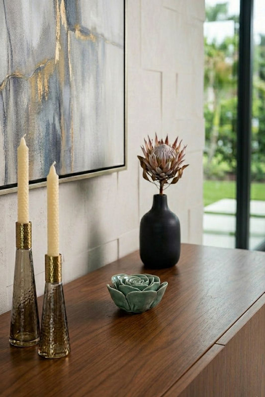 FLOR EM CERÂMICA CAMÉLIA - 11x5