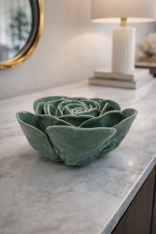 FLOR EM CERÂMICA CAMÉLIA - 11x5