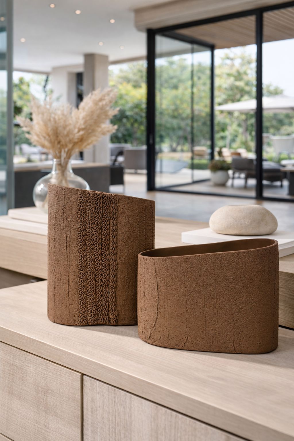 CONJUNTO DE VASOS TERRAVINE - 29x26