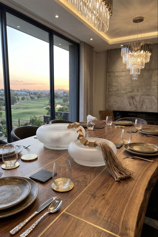 CENTRO DE MESA MATT  - 3 peças - Cordão Incluso