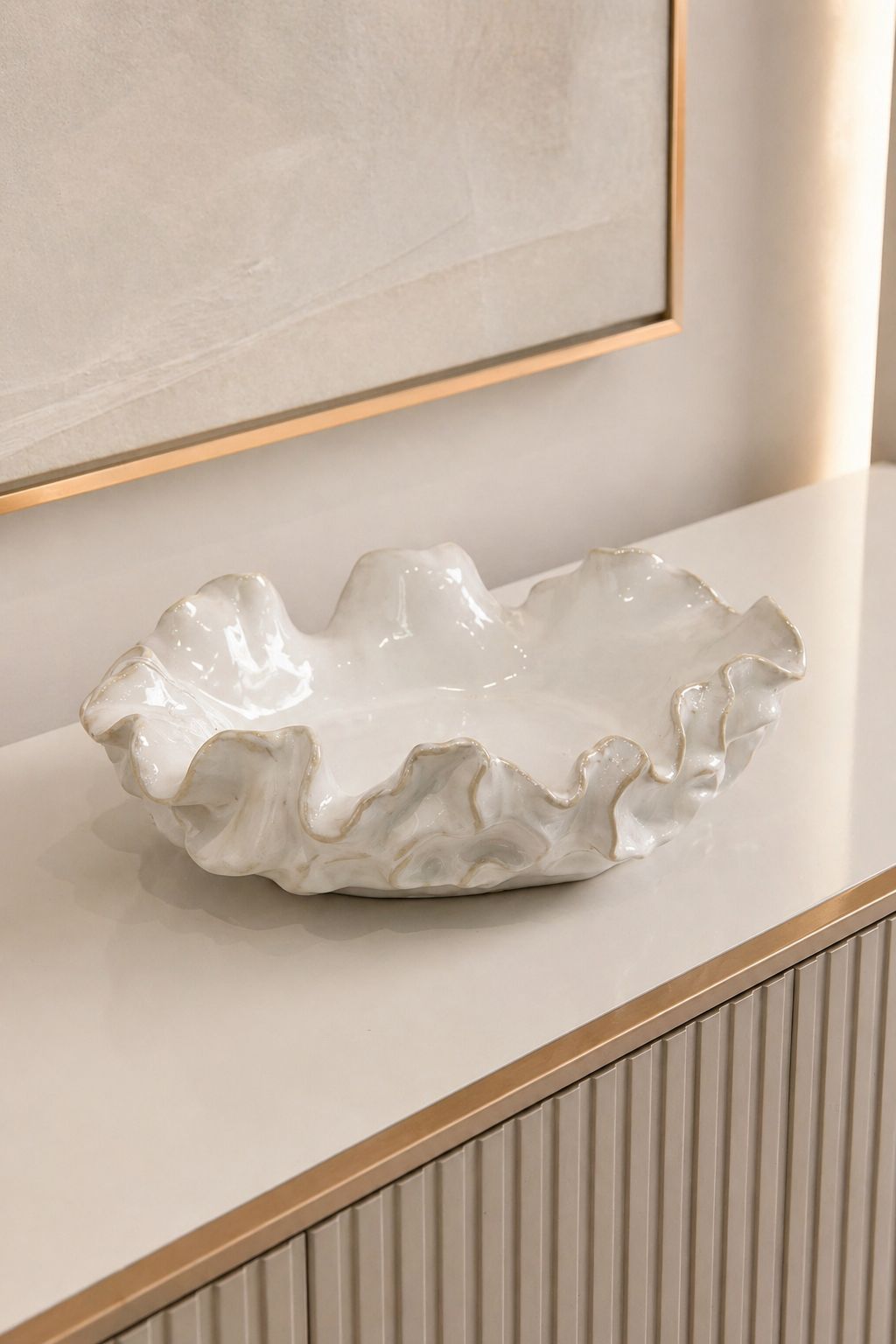 CENTRO DE MESA EM CERÂMICA BIANCO - 35x25