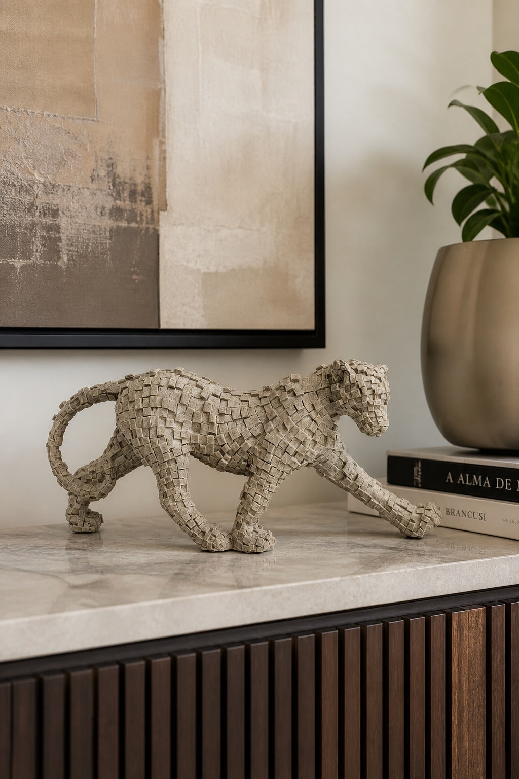 ESCULTURA LEOPARD - 35x15