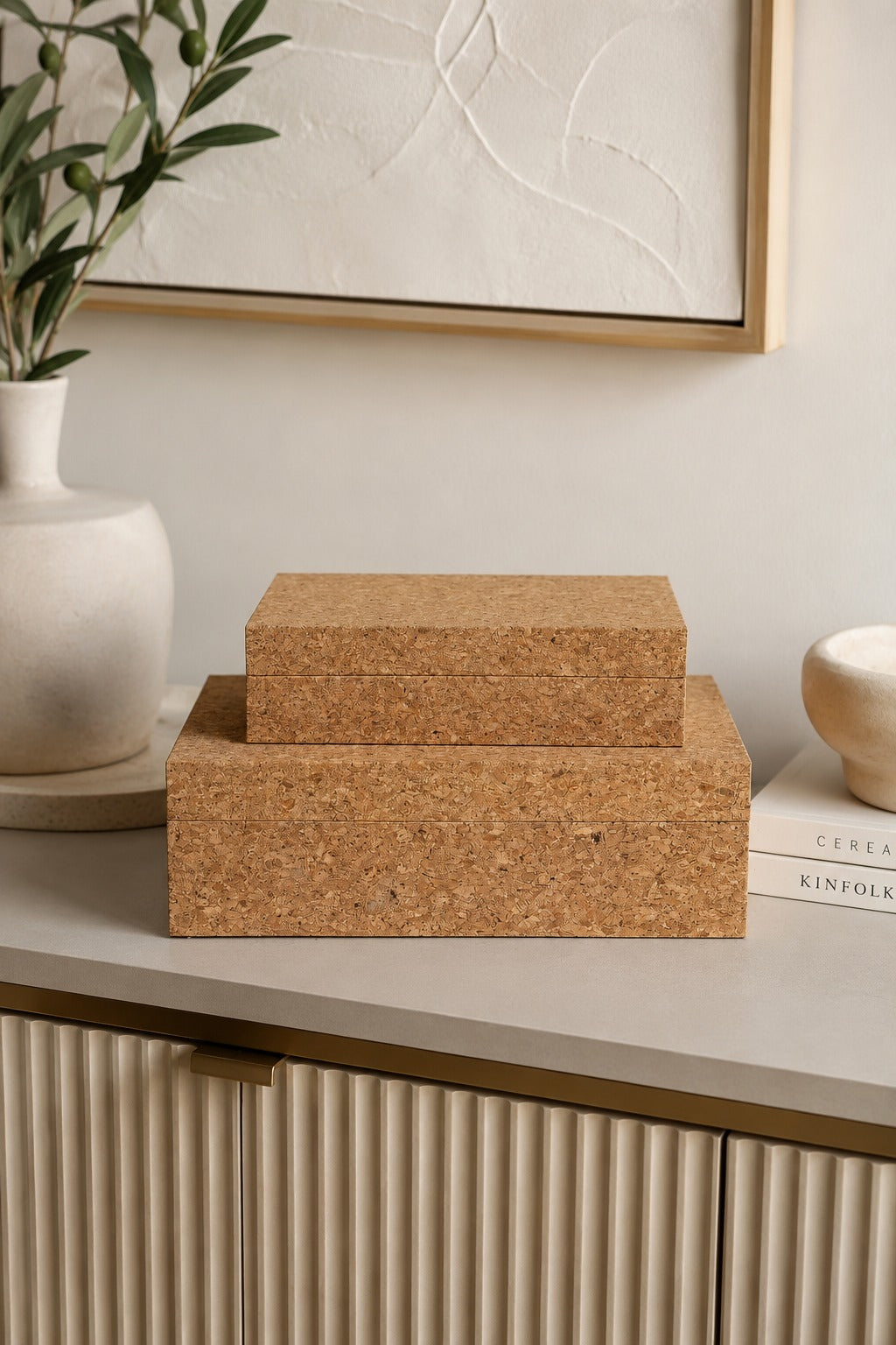 CAIXAS EM MDF NATURAL TOSCANA - 2 caixas