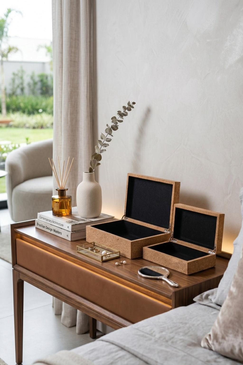 CAIXAS EM MDF NATURAL TOSCANA - 2 caixas