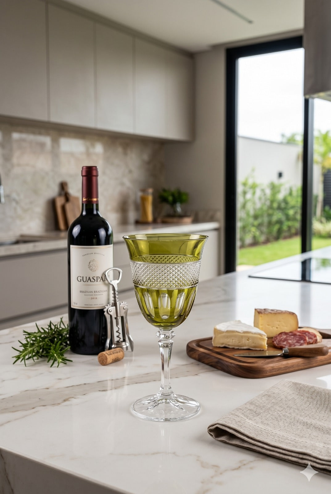 TAÇA VINHO BRANCO BELLAVERDE LAPIDADA - 19x9