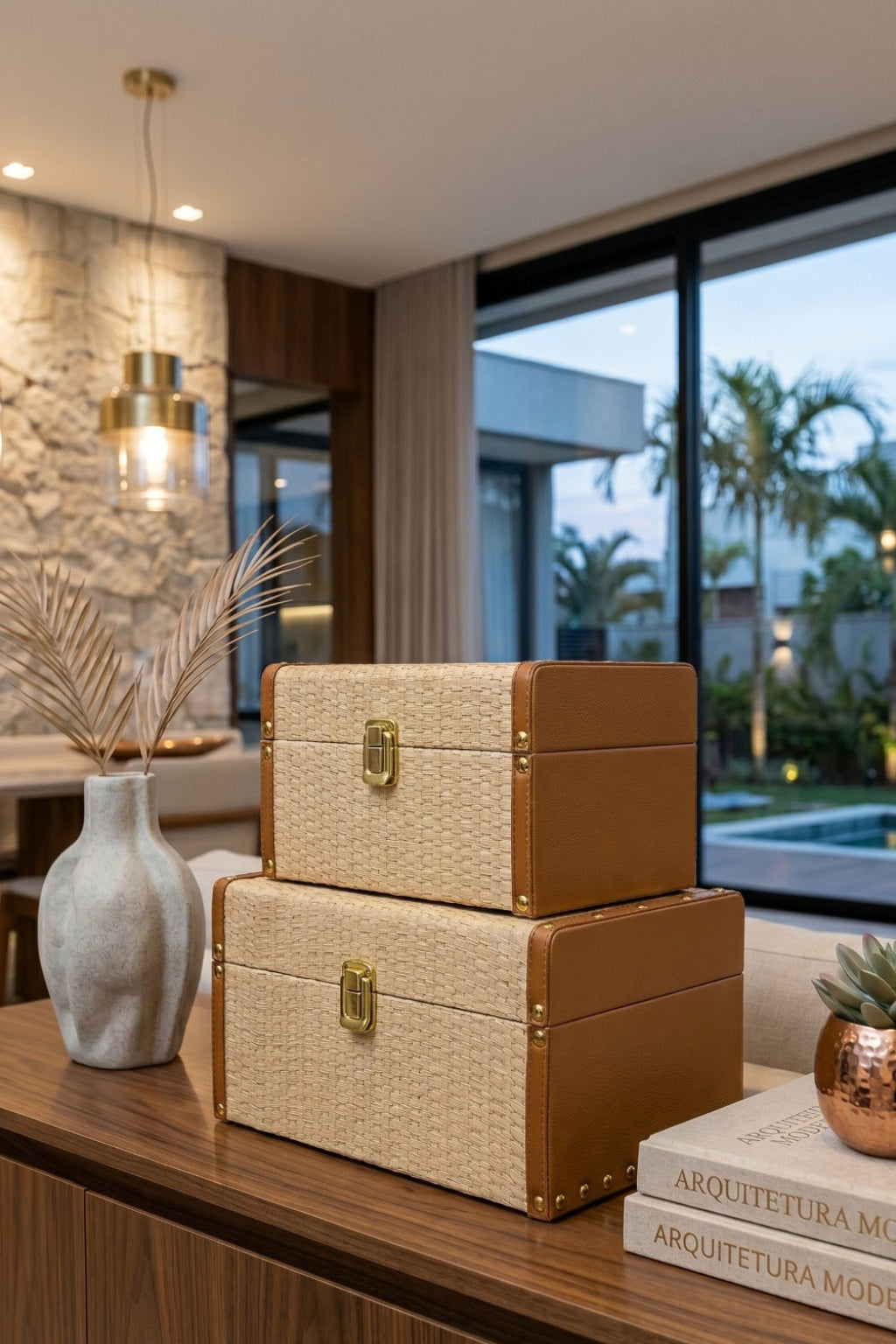 CONJUNTO BAÚS PORTOFINO - 2 peças