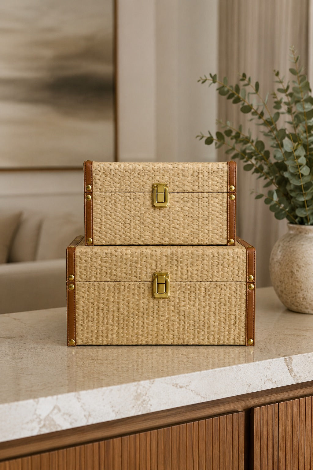 CONJUNTO BAÚS PORTOFINO - 2 peças