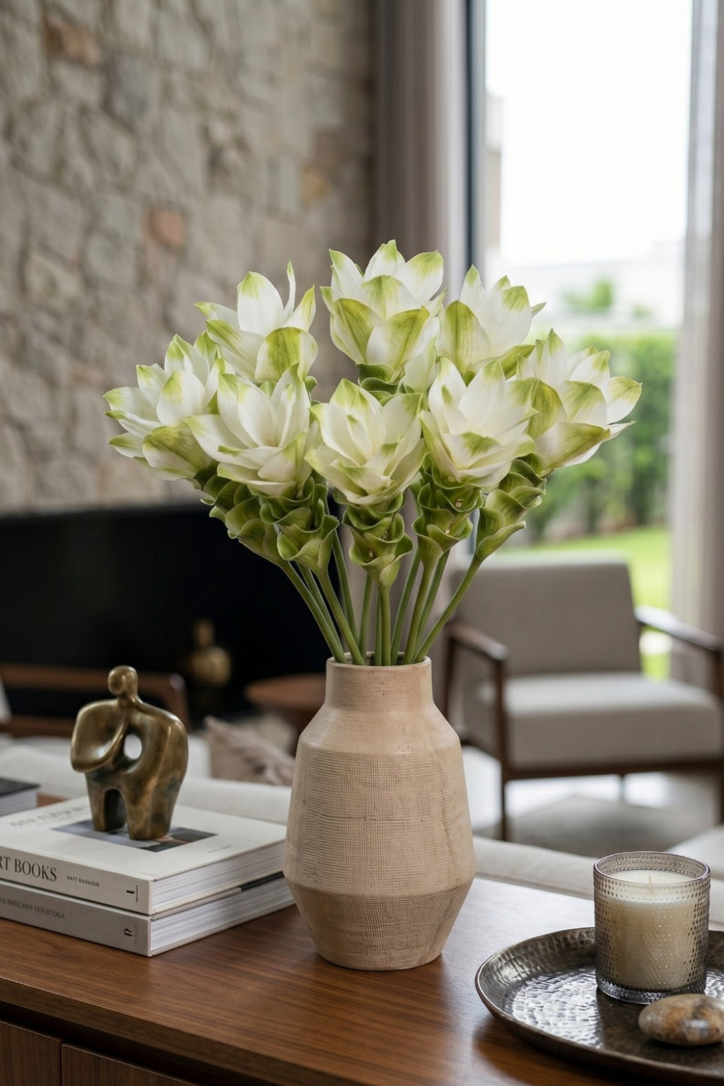 FLOR DE CÚRCUMA DECORATIVA - 60cm
