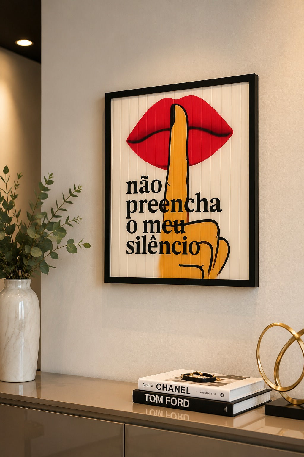 QUADRO NÃO PREENCHA O MEU SILÊNCIO - 40x33