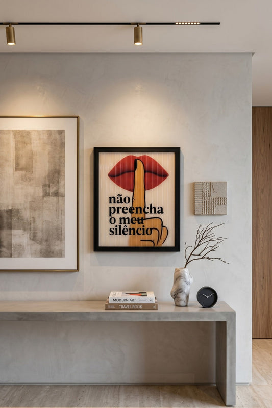 QUADRO NÃO PREENCHA O MEU SILÊNCIO - 40x33