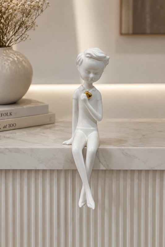 ESCULTURA AMORE EM PORCELANA - 37x11