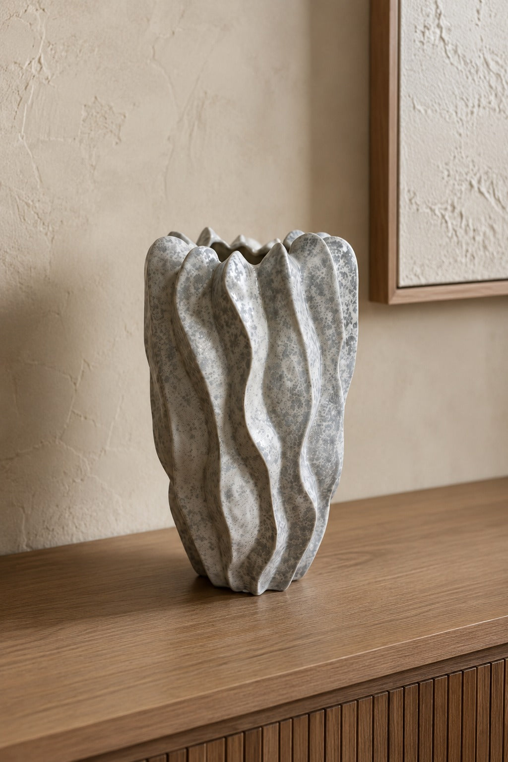 VASO EM CERAMICA GRISA - 34x19
