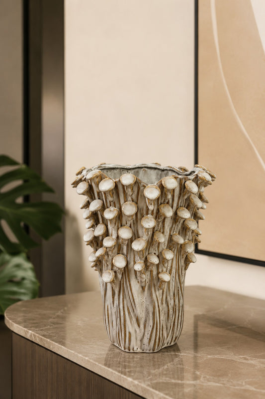 VASO DECORATIVO EM CERÂMICA ORGANIC - 34x27