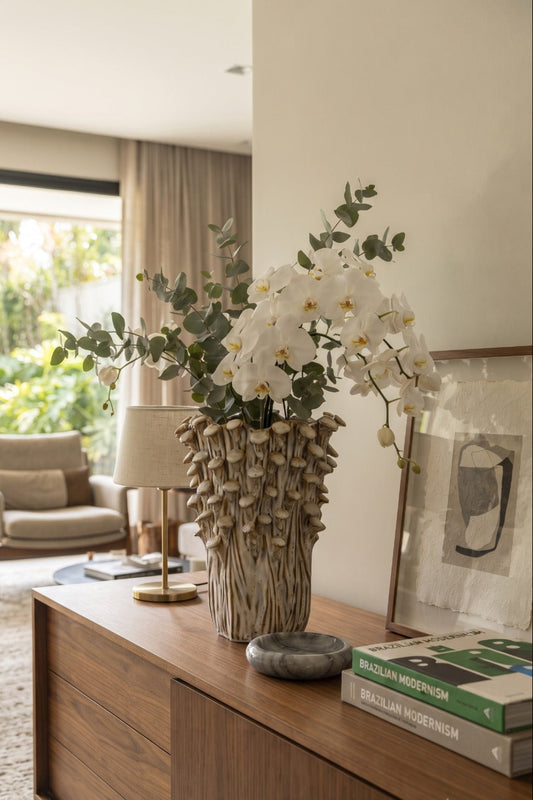 VASO DECORATIVO EM CERÂMICA ORGANIC - 34x27