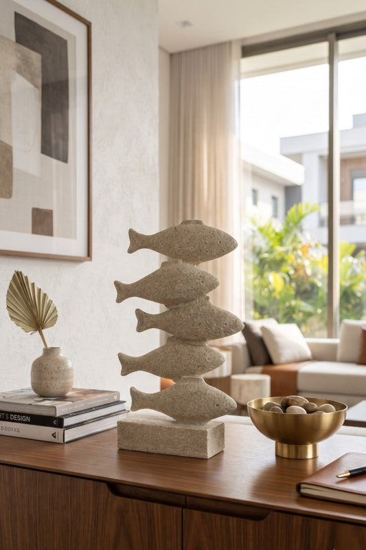 ESCULTURA CARDUME - 33x18