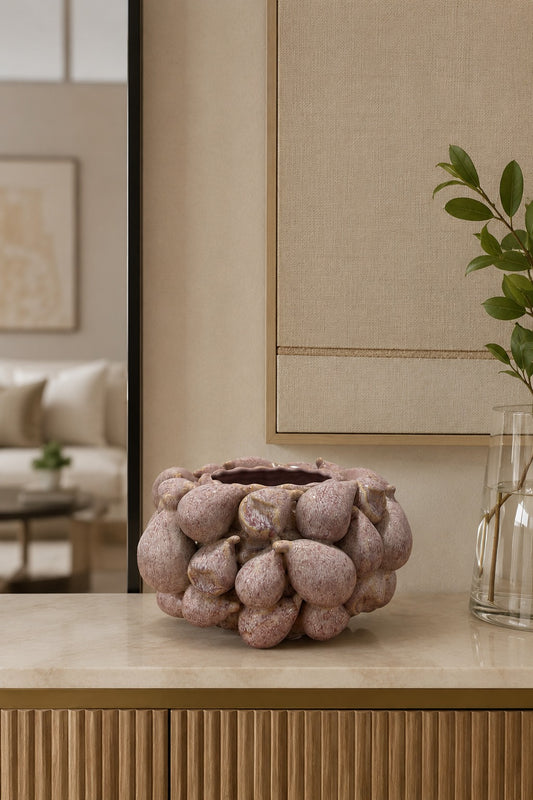 VASO EM CERÂMICA FRUTTARE ROSA - 25x15