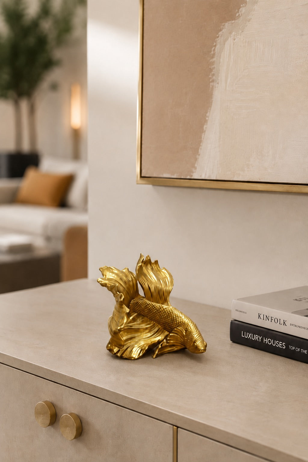 ESCULTURA BETA DOURADO - 15x11