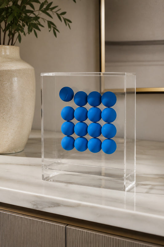 QUADRO EM ACRÍLICO BLUE DOTS - 30x24