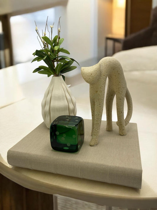 GATO DECORATIVO ESSÊNCIA SELVAGEM - RESINA - 16x5x22
