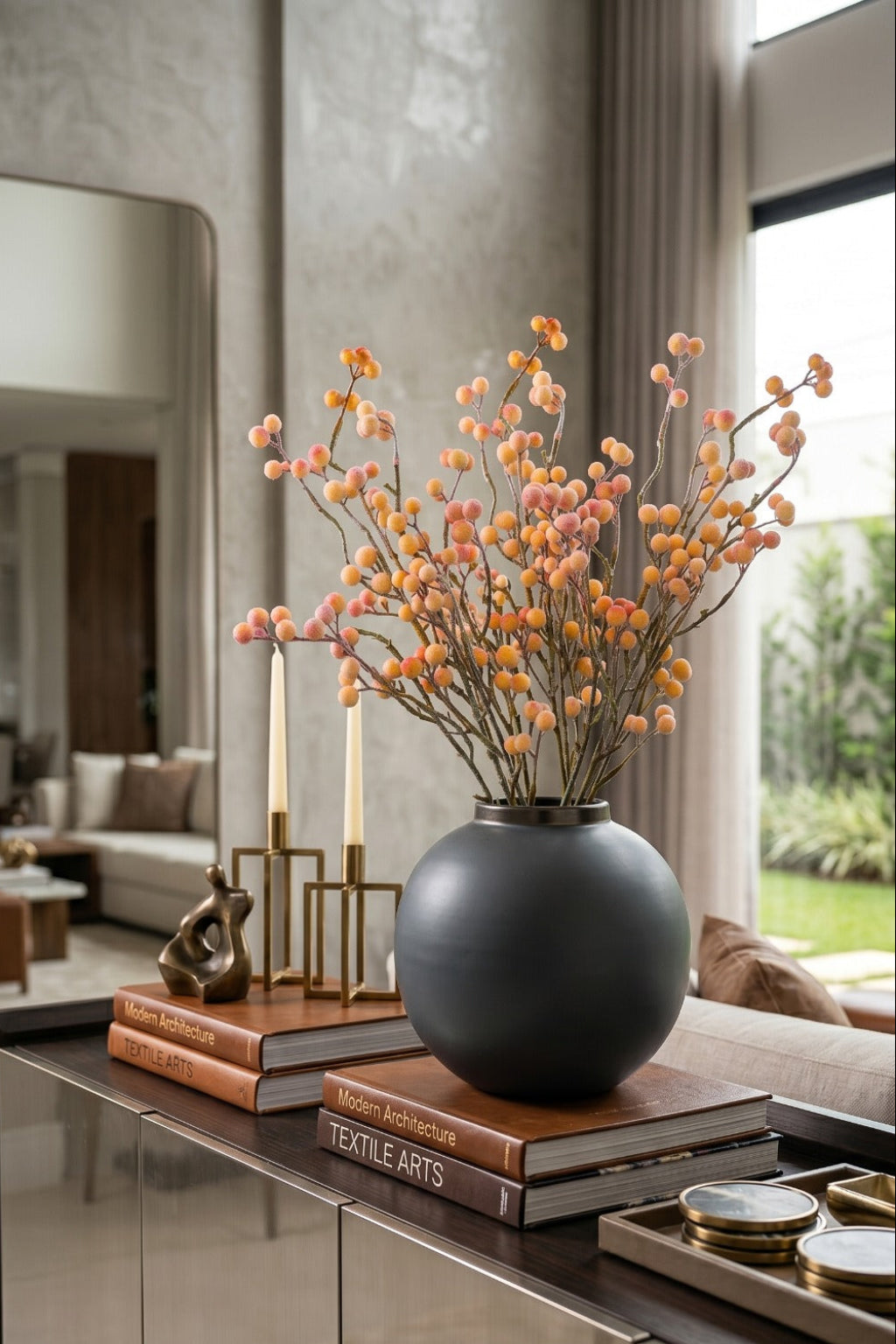 GALHO DECORATIVO BERRIES - 65cm