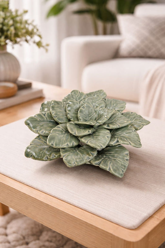 FLOR EM CERAMICA VERDATTA- 15x5